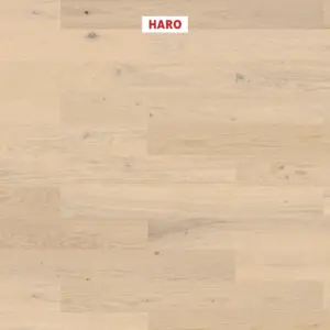 HARO Serie 4000 Landhausdiele Prestige - 543502 Eiche lichtweiß Sauvage strukturiert nD