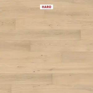 HARO Serie 4000 Landhausdiele Plaza 240 - 541854 Eiche lichtweiß Markant strukturiert nD